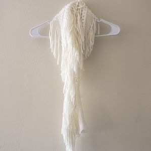 NWOT White Crochet Scarf